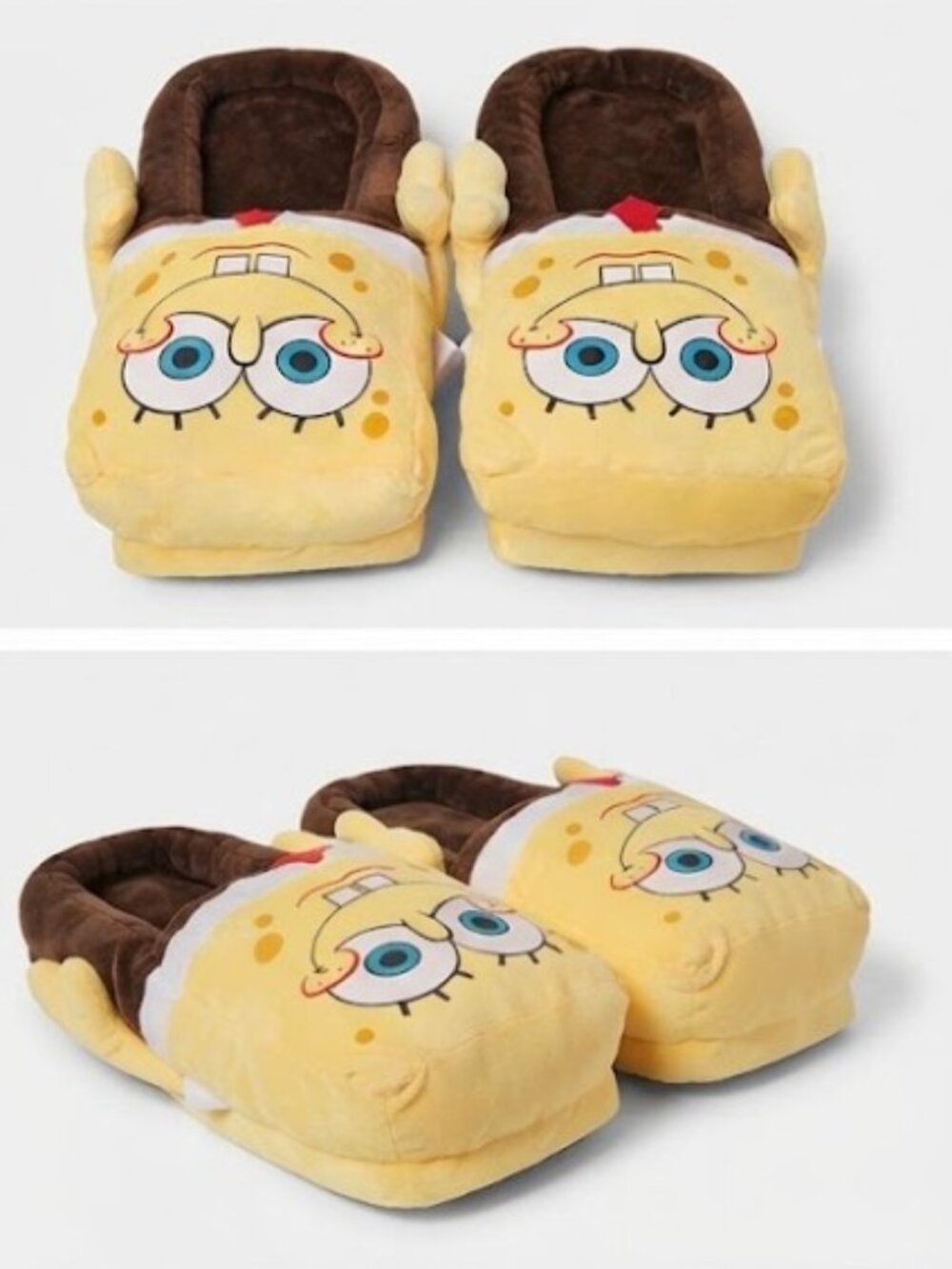 SpongeBob Plush Slippers Unisex Teen Adult Universal Size Cosplay up to10" long